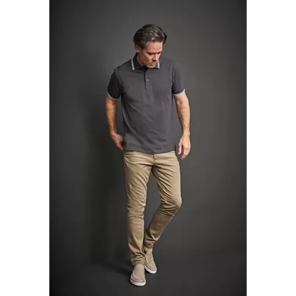  Moška majica s kratkimi rokavi TEE JAYS | TJ 1407 BELA/MORNARSKO MODRA 