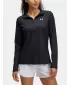 Ženska majica s kratkimi rokavi UNDER ARMOUR TECH RIB 1/2 ZIP 1389857-001 ČRNA