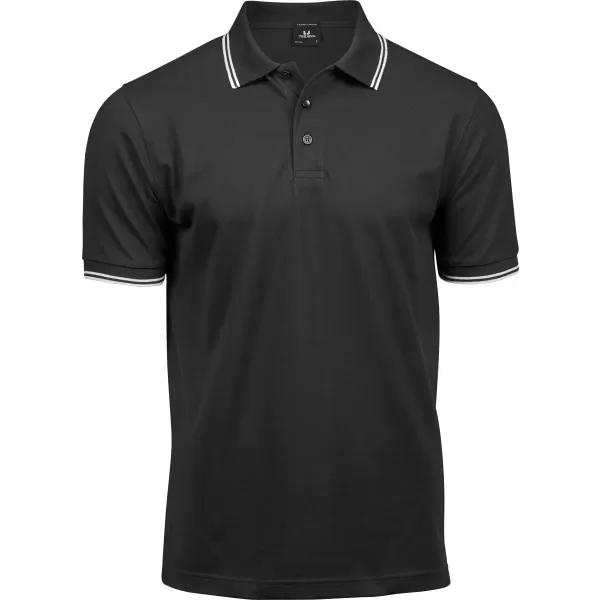  Moška majica s kratkimi rokavi TEE JAYS | TJ 1407 ČRNO/BELO 