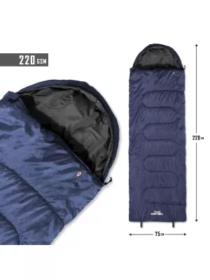 Spalna vreča PENTAGON SENTINEL SLEEPING BAG 220GR/M² D19001 POLNOČNO MODRA