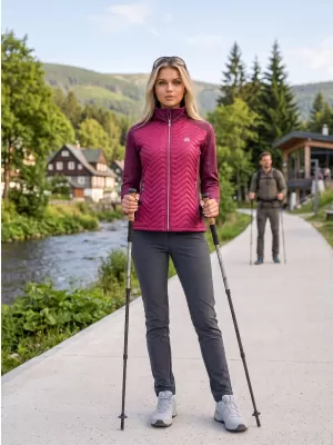 Ženska hibridna jakna ALTISPORT GAIL BORDO