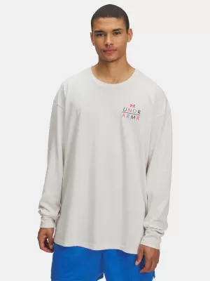 Moška majica s kratkimi rokavi UNDER ARMOUR UA HWT MODERN SPORT OS LS 6004885-110 BELA