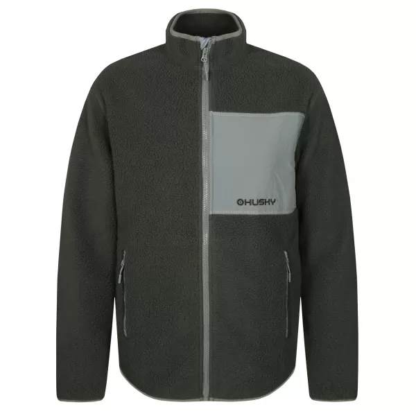  Moški pulover HUSKY ADDY ZIP M ZBLEDELA ZELENA 