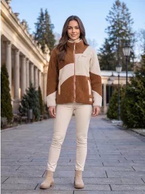 Ženski pulover iz flisa ALTISPORT GERI BEŽ/RJAVA