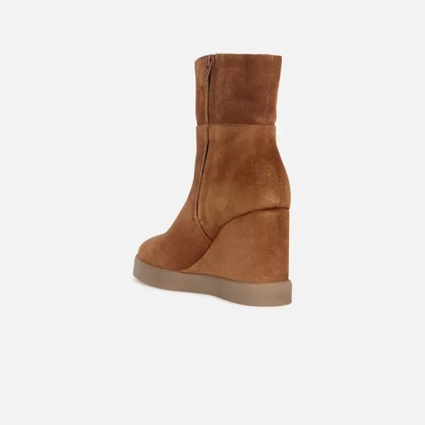  Ženski gležnjarji GEOX ELIDEA WEDGE RJAVA 
