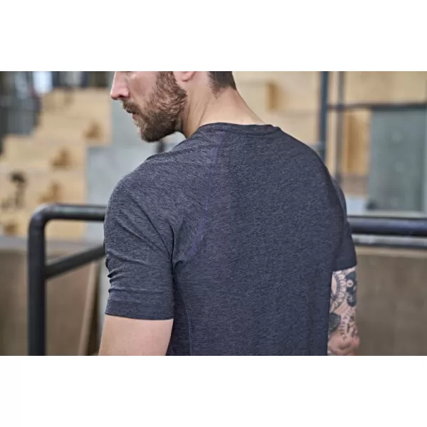  Moška majica s kratkimi rokavi TEE JAYS | TJ 7020 ČRNI MELANŽ 
