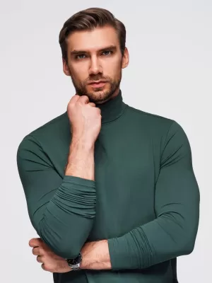 Srajca OMBRE OM-LSCL-0130 TEMNO ZELENA