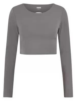 Ženska majica s kratkimi rokavi URBAN CLASSICS TB7807 SENIOR GREY