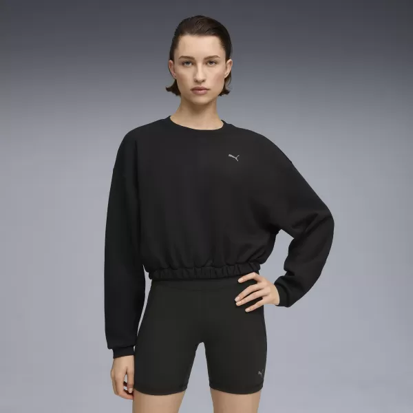  Damske trenirke PUMA W CLOUDSPUN CREW 52746101 PUMA ČRNA 