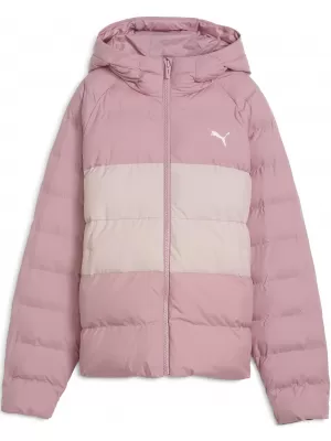 Otroška jakna PUMA SYNTHETIC HOODED PUFFER JACKET 68840465 URAVNOVEŠENA ROZA