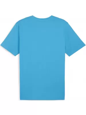 Moški dres PUMA TEAMRISE LOGO JERSEY COTTON 658705_02 SPEED BLUE/ HITRO MODRA/PUMA BELA
