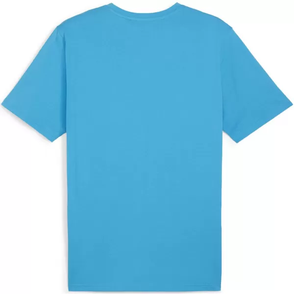  Moški dres PUMA TEAMRISE LOGO JERSEY COTTON 658705_02 SPEED BLUE/ HITRO MODRA/PUMA BELA 