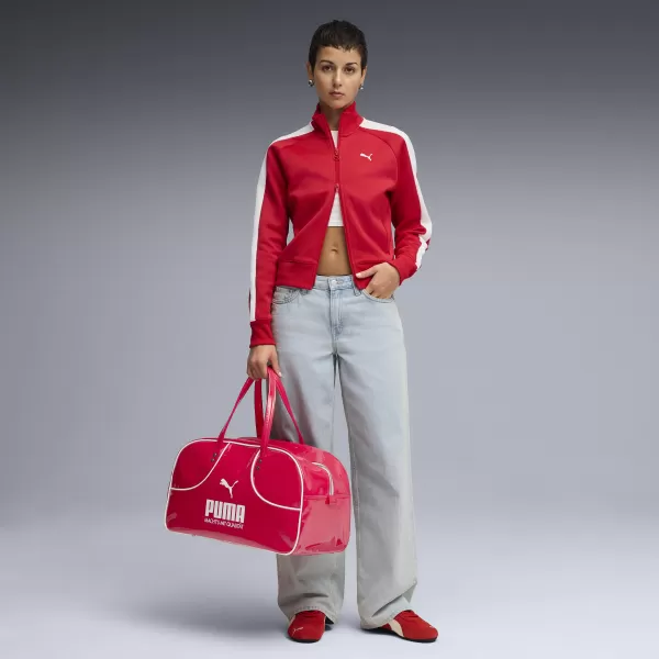 Ženski pulover PUMA T7 ALWAYS ON SHORT TRACK JACKET 62979611 ZA VSE ČASE RDEČE 