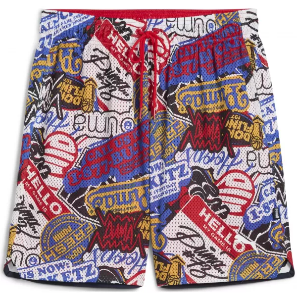  Kratke hlače PUMA HOOPERHOTLINE AOP 7" SHORTS 63283701 ZA VES ČAS RDEČE/AOP 