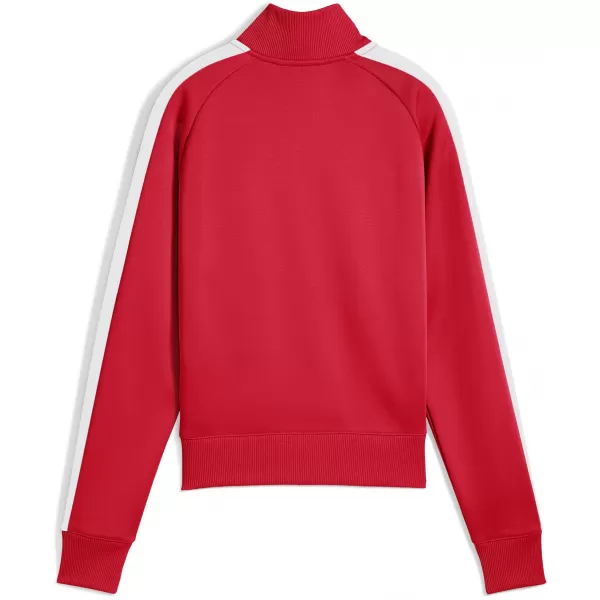  Ženski pulover PUMA T7 ALWAYS ON SHORT TRACK JACKET 62979611 ZA VSE ČASE RDEČE 