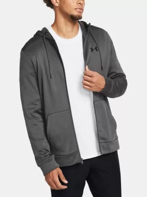 Moški pulover UNDER ARMOUR UA ARMOUR FLEECE FZ HOODIE 1373357-025 SIVA