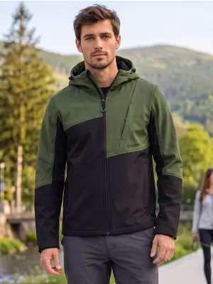 Moška softshell jakna ALTISPORT GAN KAKI/ČRNA