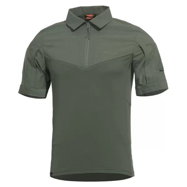  Moška majica s kratkimi rokavi z ovratnikom PENTAGON RANGER SHORT ARM SHIRT K02013 KAMUFLAŽNO ZELENA 