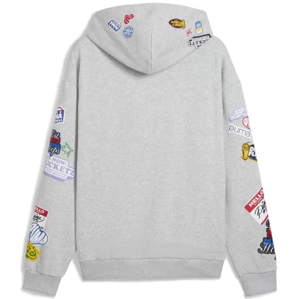  Moški pulover PUMA HOOPERHOTLINE PULLOVER HOODIE 63282703 SVETLO SIVO VRESJE 