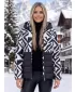 Ženska jakna KIXMI VERONICA ČRNO/BELO
