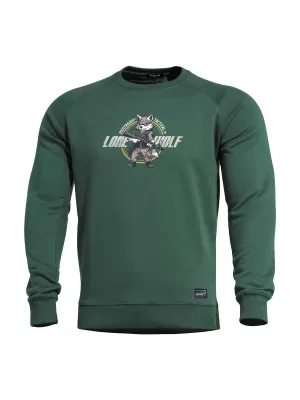 Pulover PENTAGON HAWK SWEATER LONE WOLF K09019 SPRINGBOK ZELENA