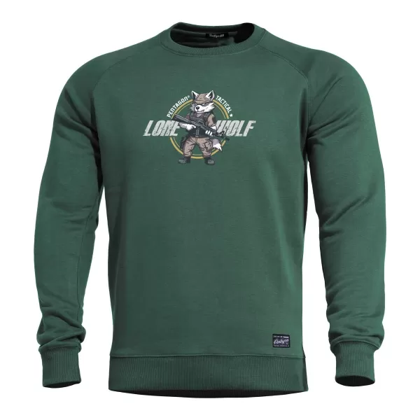  Pulover PENTAGON HAWK SWEATER LONE WOLF K09019 SPRINGBOK ZELENA 