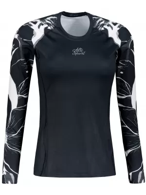 Ženska premium funkcionalna majica z dolgimi rokavi ALTISPORT VOJ/ALW114TR03 ČRNA