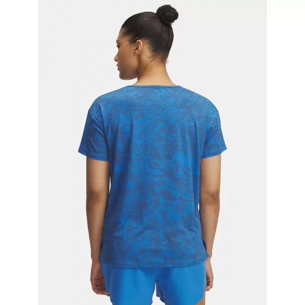  Ženska majica s kratkimi rokavi UNDER ARMOUR VANISH ENERGY SS 2.0 PRINT 1389222-402 MODRA 