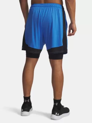 Moške kratke hlače UNDER ARMOUR UA TECH VENT 2IN1 SHORT MODRA
