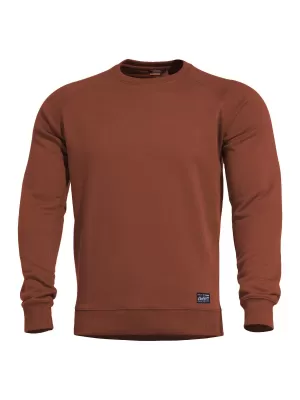 Pulover PENTAGON HAWK SWEATER BLANK K09019 KOSTANJEVA RDEČA