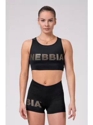 Zlati mrežasti mini top 830 BLACK Nebbia