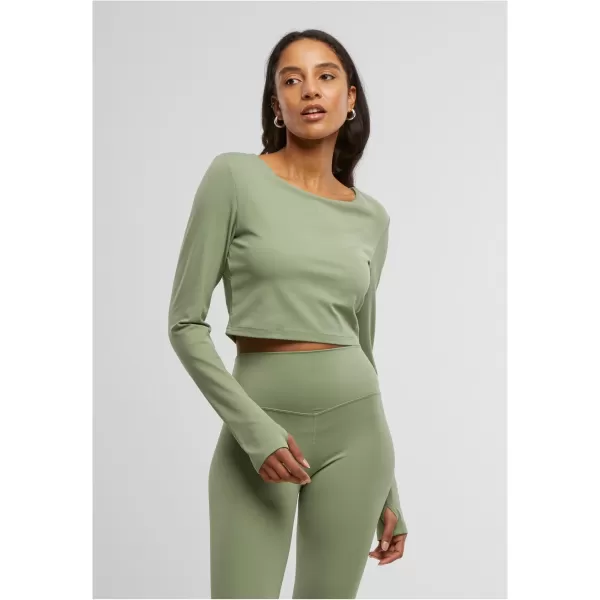  Ženska majica s kratkimi rokavi URBAN CLASSICS TB7807 MATCHA ZELENA 