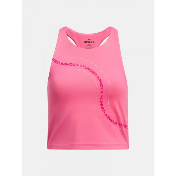  Dekliški brezrokavnik UNDER ARMOUR G MOTION BRANDED CROP TANK 1390079-672 ROZA 