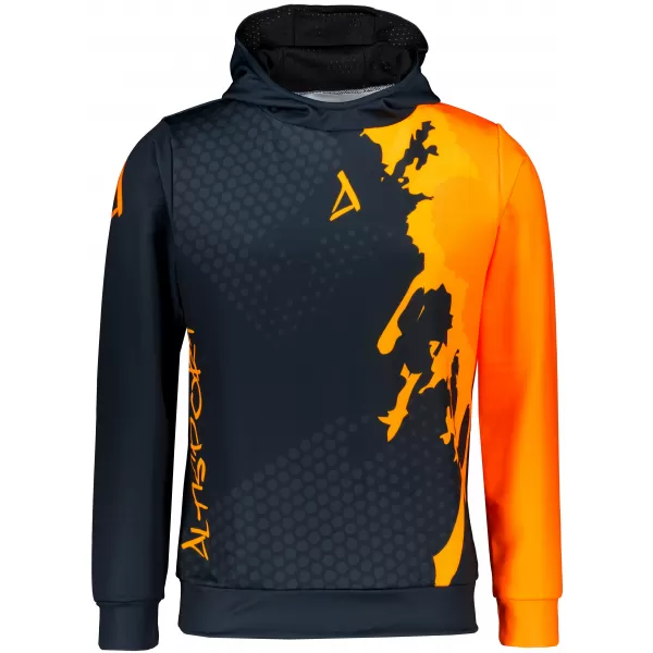  Moški vrhunski funkcionalni pulover ALTISPORT VOJ/ALM112MI01 ČRNO-FLUO ORANŽNA 