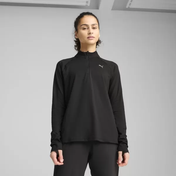  Srajca PUMA W RUN VELOCITY CLOUDSPUN 1/4 ZIP 52665001 PUMA ČRNA 