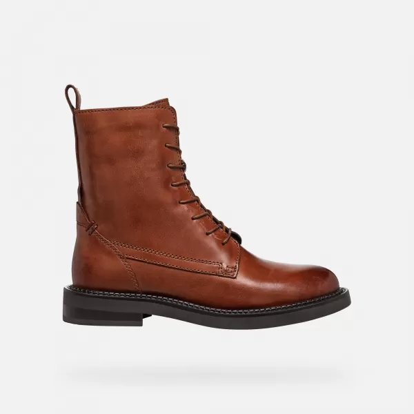  Ženski gležnjarji GEOX G004555 SVETLO RJAVA 