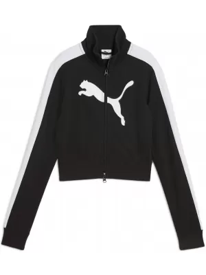 Dámská mikina PUMA FUTURE PUMA ARCHIVE T7 SLIM CROPPED TRACK JACKET 63212301 PUMA BLACK/PUMA WHITE