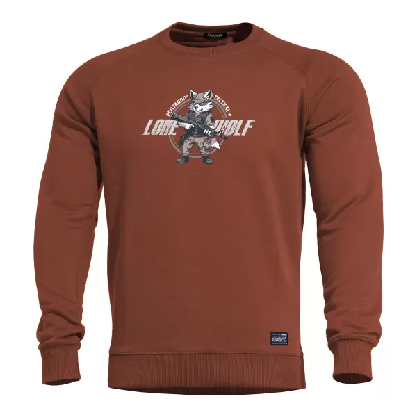  Pulover PENTAGON HAWK SWEATER LONE WOLF K09019 KOSTANJEVA RDEČA 