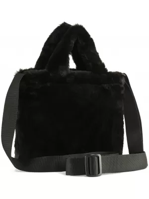 Ženska torba PUMA UP FAUX FUR MINI SHOPPER BAG 09171301 PUMA ČRNA