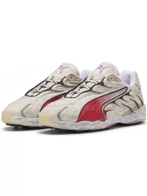 Moški čevlji PUMA INHALE DISTRESSED 40453202 ALPSKI SNEG/ZA VES ČAS RDEČ