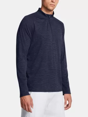 Moška majica s kratkimi rokavi UNDER ARMOUR UA TECH TEXTURED 1/2 ZIP 1382797-410 MODRA