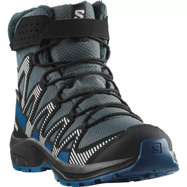  Otroški čevlji SALOMON XA PRO V8 WINTER WATERPROOF J TURBULENCA/ČRNA/TEMNO MODRA 