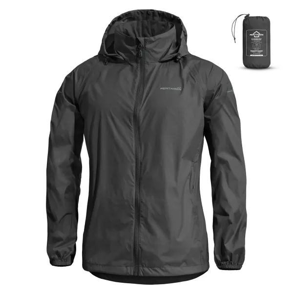  Ženska jakna PENTAGON CLOUDBURST PACKABLE WOMENS RAIN JACKET K07020 ČRNA 