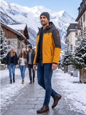 Moška zimska jakna ALTISPORT GOLDWIN GORČICA