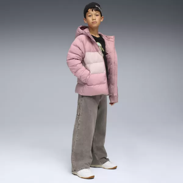  Otroška jakna PUMA SYNTHETIC HOODED PUFFER JACKET 68840465 URAVNOVEŠENA ROZA 