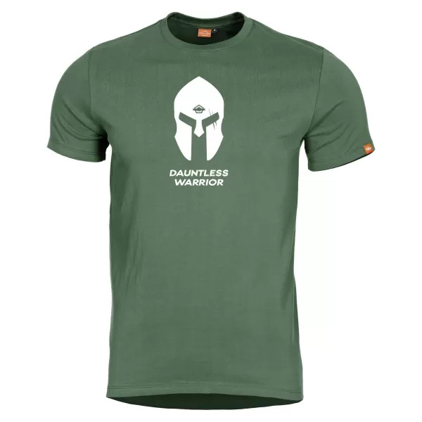  Majica s kratkimi rokavi PENTAGON SPARTAN HELMET K09012 OLIVNO ZELENA 