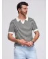 Moška T -majica OMBRE OM-POSS-0161 ČRNO -BELA