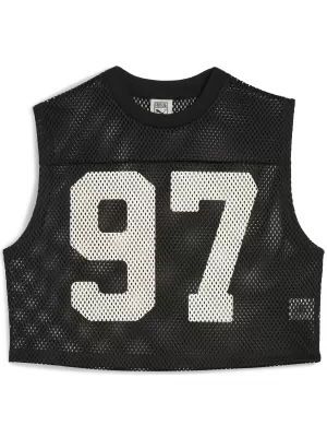 Tank Top PUMA X ROSÉ RELAXED MESH TOP 63380401 PUMA ČRNA