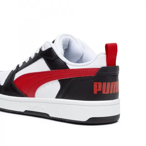  Otroški čevlji PUMA REBOUND V6 LO JR 39383304 PUMA BELA/RDEČA/ČRNA 