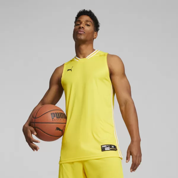 Moški dres PUMA HOOPS TEAM GAME JERSEY 67662805 KIBERNETSKA RUMENA 